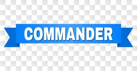 Blue Stripe with COMMANDER Text Stock Illustration