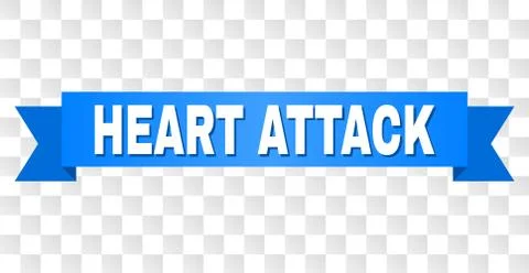 Blue Stripe with HEART ATTACK Caption Illustrazione stock