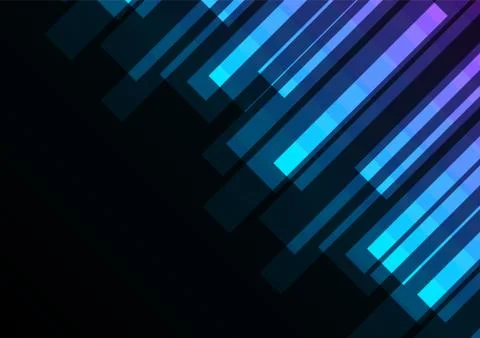 Blue stripe overlap in dark background Stock Illustration