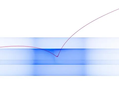 Blue stripe with thin red line Stock Illustration