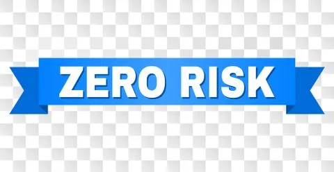 Blue Stripe with ZERO RISK Caption Illustrazione stock