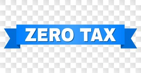 Blue Stripe with ZERO TAX Title Stock Illustration