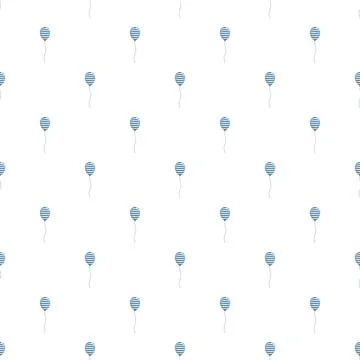 Blue striped balloons repeating seamless pattern 스톡 일러스트