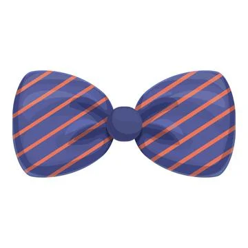 Blue striped bow tie adding a touch of elegance to formal attire イラスト素材