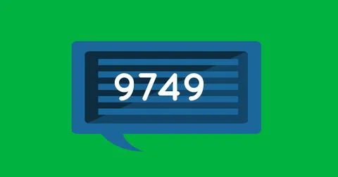 Blue striped chat box with numbers 4k Stock Illustration
