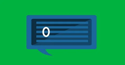 Blue striped chat box with numbers 4k Stock Illustration