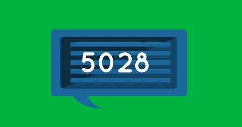 Blue striped chat box with numbers 4k 스톡 일러스트