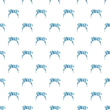 Blue striped headband pattern for textile design Stock Illustration