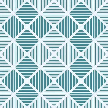 Blue striped seamless pattern. Linear geometric seamless pattern. Vector illu Stock Illustration
