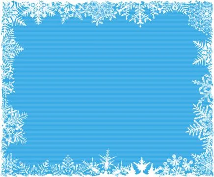 Blue striped snowflake background Illustration