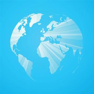 Blue striped world map イラスト素材