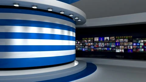 Blue stripes background. White stripes background. Tv studio 스톡 동영상 152124117