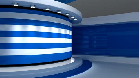 Blue stripes background. White stripes background. Tv studio 스톡 동영상 152124132
