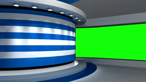 Blue stripes background. White stripes background. Tv studio Stock Footage 152124170