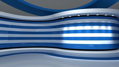 Blue stripes background. White stripes background. Tv studio Stock Footage 152124250