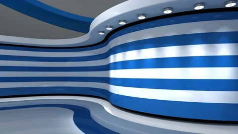 Blue stripes background. White stripes background. Tv studio 스톡 동영상 152124272