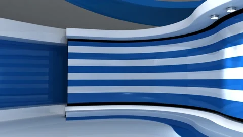 Blue stripes background. White stripes background. Tv studio Stock Footage 152124491