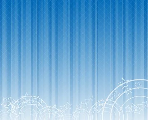Blue stripes bright vector background with stars Stock Illustration