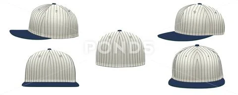 Blue Stripes Cap PSD Template