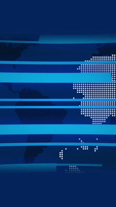 Blue stripes overlaying a dotted world map. Blue stripes globe earth. Blue .. Stock Footage 345963004