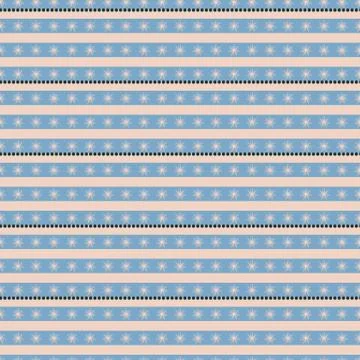 Blue stripes with snow seamless vector pattern Stock Illustration