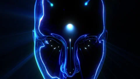 Blue Strobe light Disco Head Stock Footage 263031574