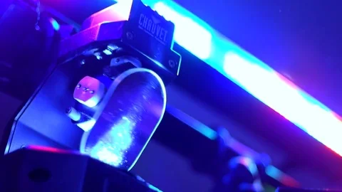 Blue Strobe Light Stock Footage 76396962