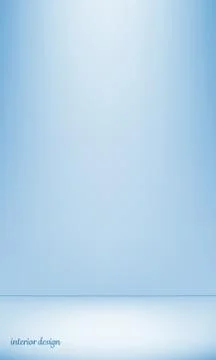 Blue studio backdrop Interior Stock Illustration