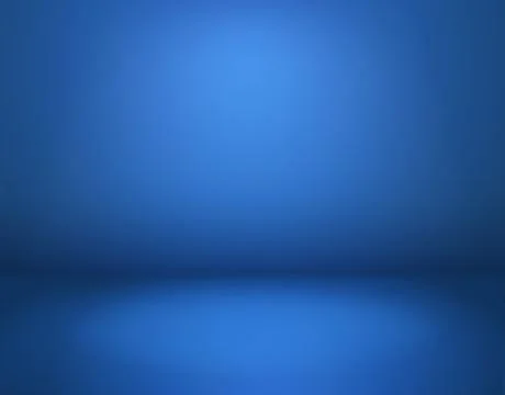 Blue studio background. Empty blue room in perspective, modern workshop with Stock Illustration