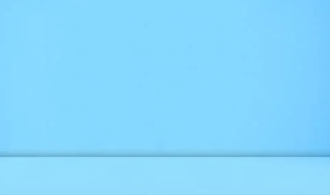 Blue Studio Bakcground Empty Room Minimal Kitchen Table Podium Bar Stock Illustration