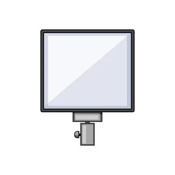 Blue studio light cartoon vector illustration Illustrazione stock