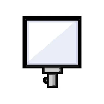 Blue studio light pixel art vector illustration Illustrazione stock