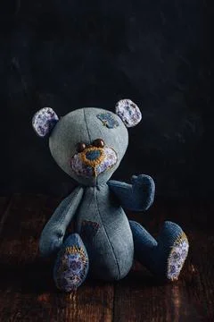 Blue Stuffed Bear Toy Stock Photos