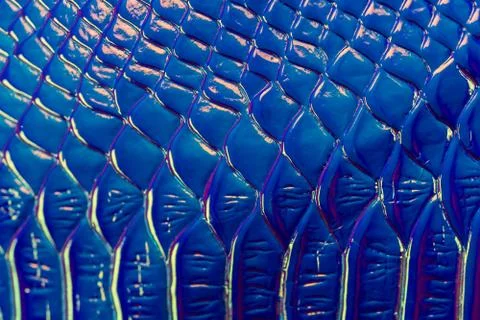 Blue stylish sketch seamless pattern with glitter skin crocodile abstract for Stock Photos