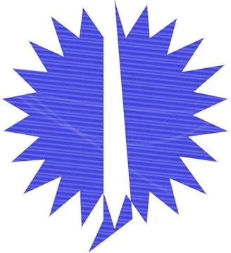Blue stylized explosion graphic design Stock Illustration