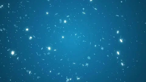 Blue Stylized snowflakes falling on bright backdrop christmas background Stock Footage 78708570