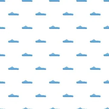 Blue submarine pattern creating a repetitive nautical background Stock Illustration