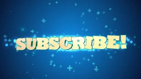 Blue subscribe 3D text animation for video blog Stock Footage 42403675