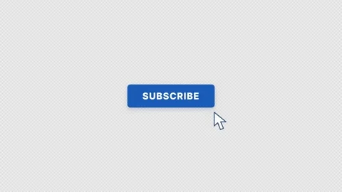 Blue Subscribe Button With Cursor on Transparent Background Stock Footage 345708929