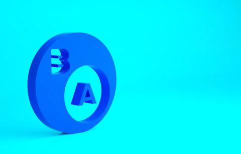 Blue Subsets, mathematics, a is subset of b icon isolated on blue background. 스톡 일러스트