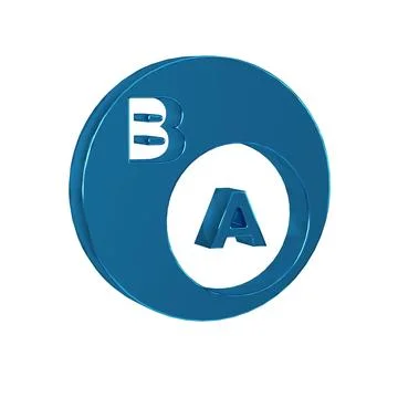 Blue Subsets, mathematics, a is subset of b icon isolated on transparent ba.. Stock Illustration