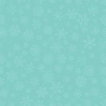 Blue Subtle Winter Snow Flakes Doodle Seamless Background Stock Illustration