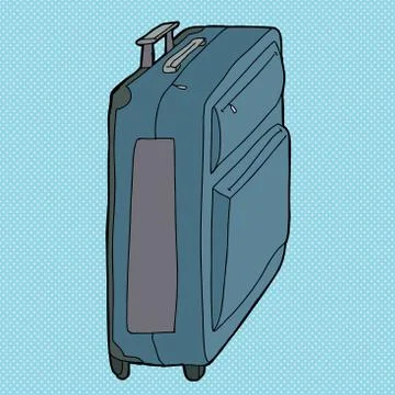 Blue suitcase Stock Illustration
