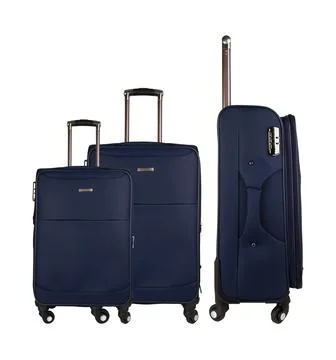 Blue suitcase isolated Foto stock