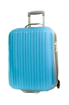 Blue suitcase Stock Photos