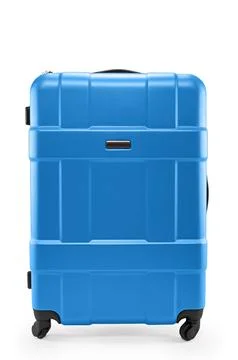 Blue suitcase plastic Stock Photos