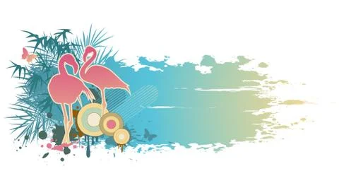 Blue summer banner Stock Illustration