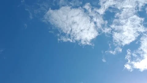 Blue summer Clouds on a clear sky in movement. Stock Footage 148164888