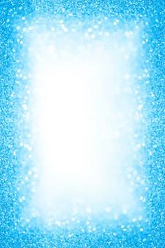 Blue Summer Pool Party Border Frame Glitter Background Sparkle Stock Illustration