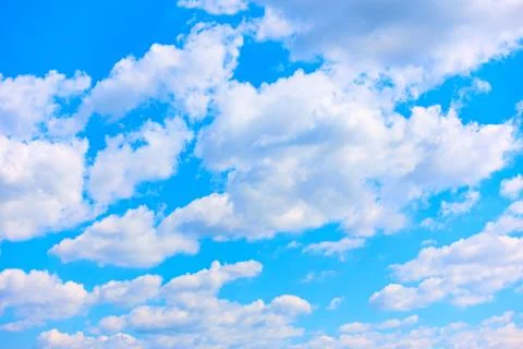 Blue summer sky with clouds Stock Photos